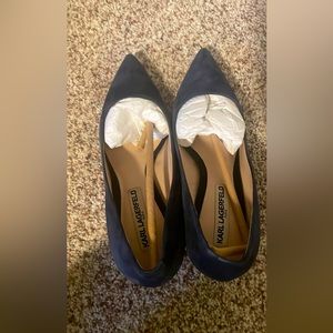 Karl Lagerfeld Navy suede pumps